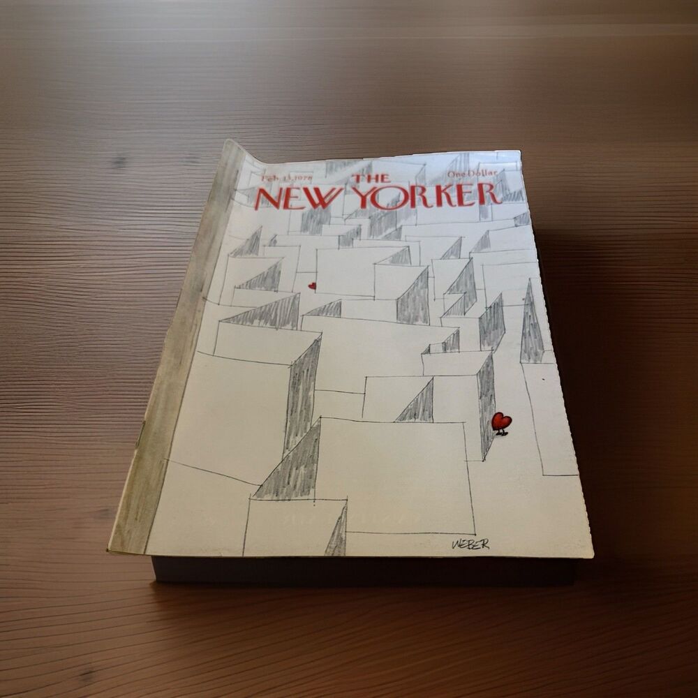 1978 Feb 13 The New Yorker Magazine Valentine's Day Maze Weber Full Magazine